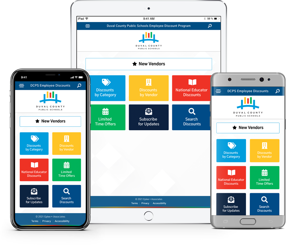 Duval County Public Schools Employee Discount Program Mobile App Screenshots